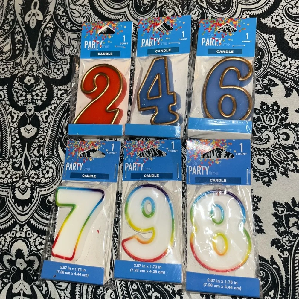 Number Candle Set - Multicolor